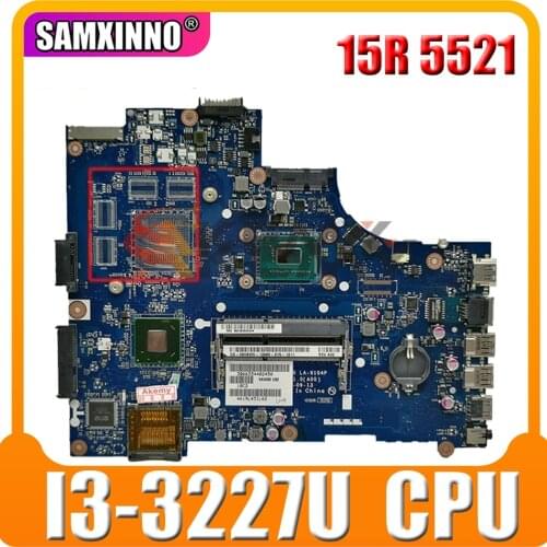 Original CN-00FTK8 00FTK8 Laptop motherboard For DELL Inspiron 15R 5521 3521 I3-3227U Mainboard VAW00 LA-9104P LA-9101P SLJ8E