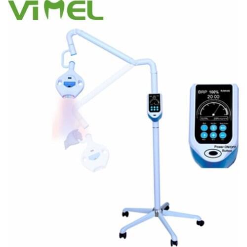 Hot Sale 65w Portable dental teeth whitening LED machine 3 colors / moveable bleaching unit lamp floor standing with wheels