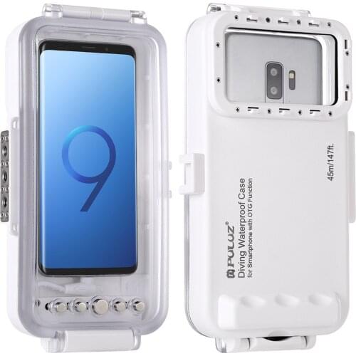 PULUZ 45m/147ft Waterproof Diving Housing Photo Video Taking Underwater Cover for Android Type-C OTG Mobile Phone Diving Case