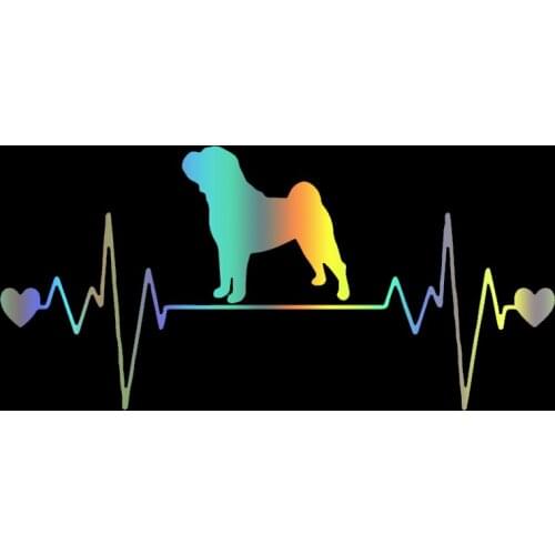 S51371 Various Sizes/Colors Car Stickers Vinyl Decal Shar Pei Lifeline Dog Motorcycle Decorative Accessories Creative