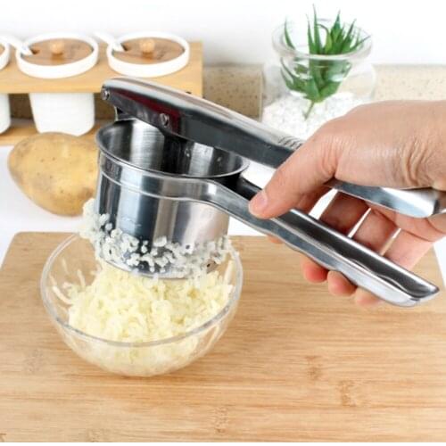 Stainless Steel Potato Masher Potato Ricer Fruit Vegetable Press Juicer Crusher Squeezer Multifunctional Kitchen Tool