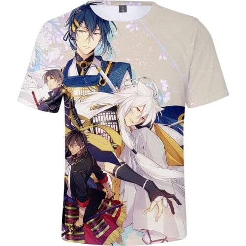 Touken Ranbu Online Costume Printed Fashion 3d T Shirts Men Women T-shirt Top Short Sleeve Sport 3D T-shirts Tee Shirt Plus Size