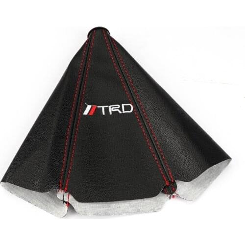 TAIHONGYU Universal Boot Red Stitch TRD Gear Shift Knob Gaiter Glove Cover Fit for Toyota JDM MT/AT