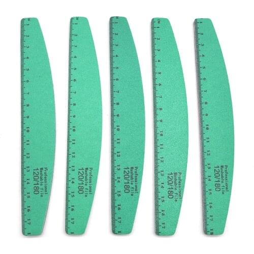 High Quality 5pcs/lots Nail Files 120/180 Manicure Pedicure Sandpaper Nail Files Buffing Washable Nail Polish Professional Tools