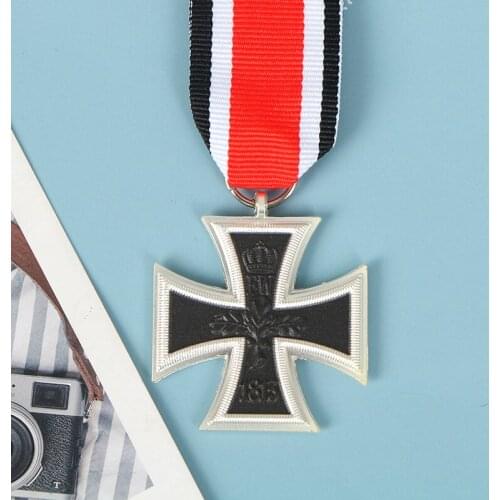 1Pc Germany Medal 1813 1870 Year Iron Cross Medal Badge Pin With Ribbon
