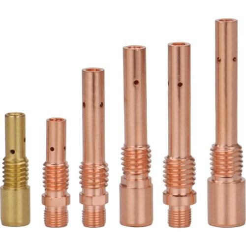 10Pcs 200A/350A/500A Torch Consumables Protective Welding Nozzles Machine Connecting Rod Copper Tool Kit Portable Conductive