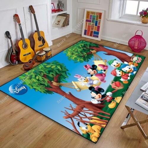 120x160cm Baby Play Mat Mickey Minnie Carpet for Home Living Room Soft Table Door Mat Home Decoration Boys Girls Bedroom Carpet