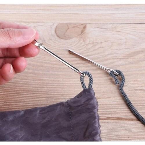 2pcs/set Stainless Steel Cited Clips Elastic Belt Wearing Rope Rope Wearing DIY Apparel Sewing Accessories Weaving Tool Bag Wrap