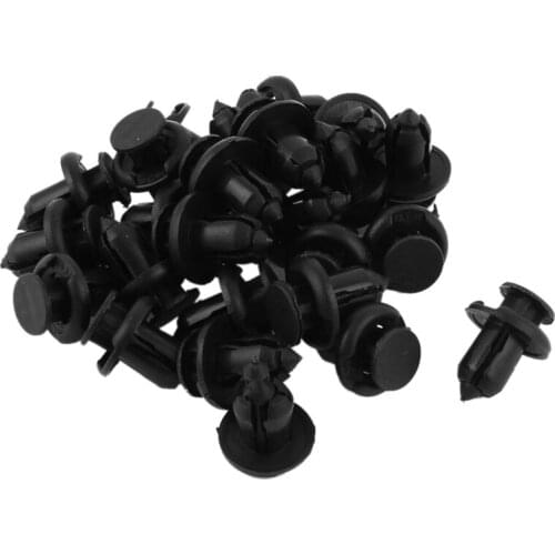 25 Pcs Plastic Push in Car Bumper Fender Door Rivets Clip 10mm Hole