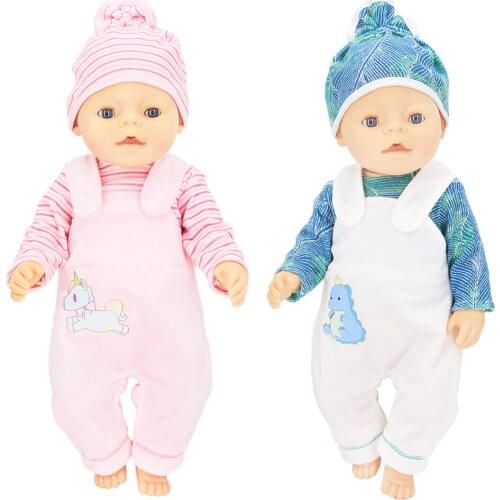 Baby Clothing Jumpsuit+Hat Suit for 43cm Baby-born Doll & 18 inch OG / AG Dolls Clothes and Accessories Rompers, Kids' things