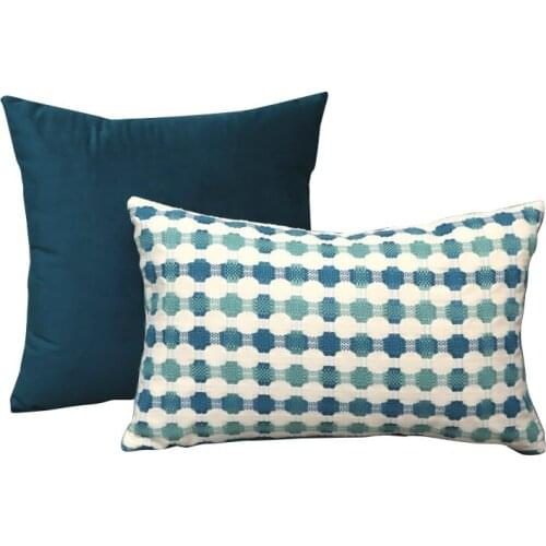 American Modern Yarn Woven Removable And Washable Solid Color Large Square Waist Pillow Covers