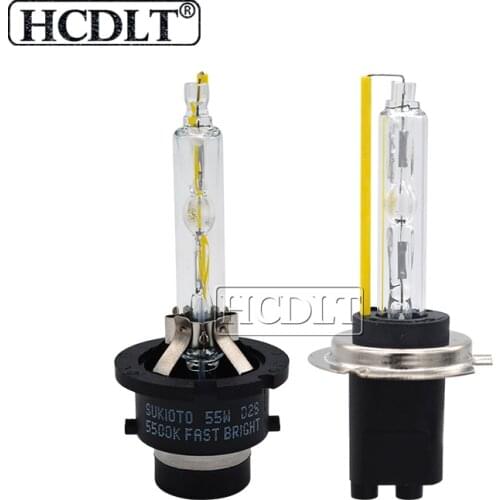 HCDLT Car Light Xenon D2S 55W HID Xenon H1 H7 H11 HB3 HB4 D2H H7R Auto Headlamp Bulb 5500K Fast Bright D2S D2R D4R D4S HID Bulb
