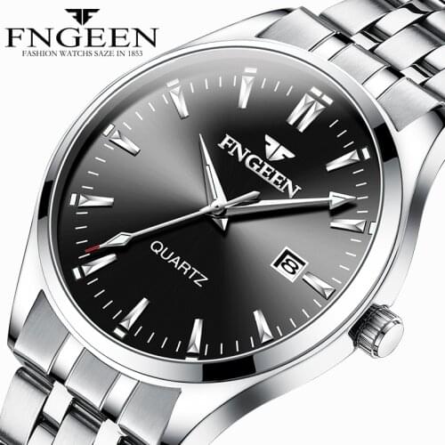 2019 Business Mens Quartz Watch Top Brand Luxury Stainless Steel Waterproof Date Clock Fashion Casual Luminous Wrist Watches