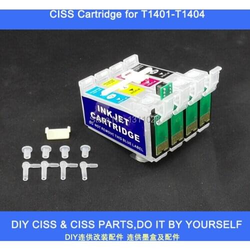 INK WAY T1401-T1404 ciss ink cartridge with combo chip for Stylus TX560WD/TX620FWD, Workforce 630/633 etc