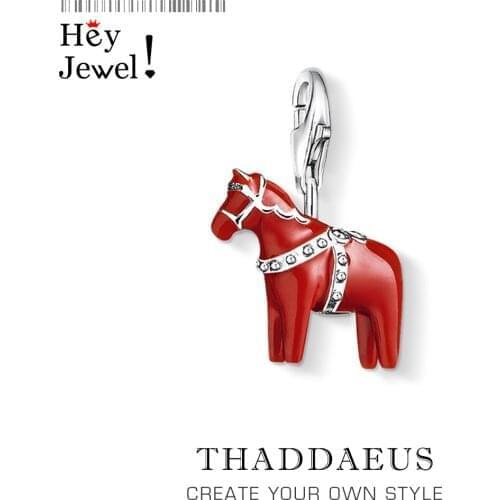 Dalarna Horse Charm 2019 Trendy Fashion Women Men Jewelry 925 Sterling Silver Power Courage Loyalty Dignity Pendant Fit Bracelet