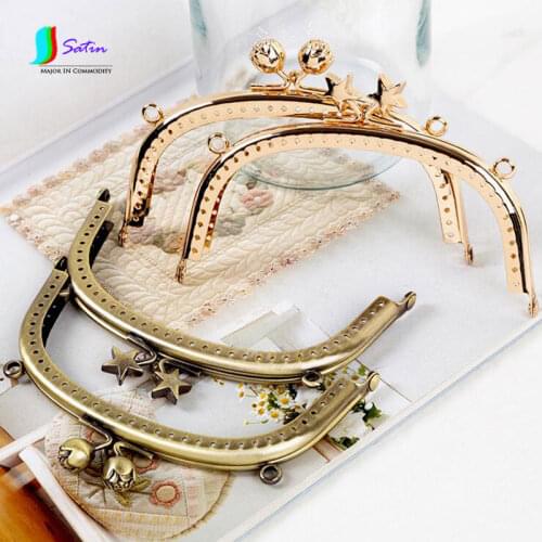 Diy Handmade 12.5cm Curved Star Head Rose Head Bronze Light Golden Smooth Gold Clasp Height 5.5cm Beautiful 2pcs/lot S596P