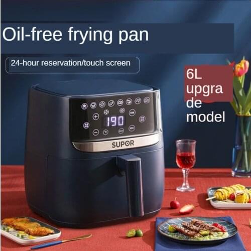 Electric deep Hot oil-free Air Fryer Large XL 6L1700W Pizza oven 8-10 inch touch screen toaster Bake cooking potato French fries