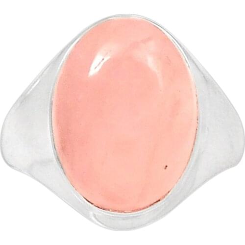 Lovegem Genuine ROSS QUARTZ RING 925 Sterling Silver,Size:8.25 , AR2445