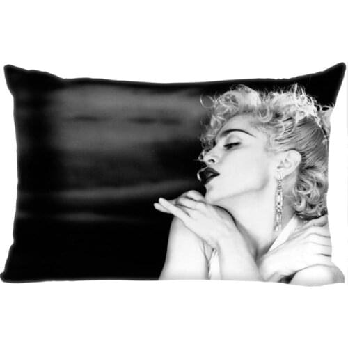 Hot Sale Madonna Rectangle Pillowcase Custom Home textile Zipper Pillowcase Pillow Cover Size 45*35cm (one side) Print