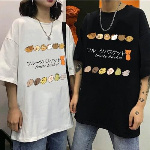 2021 Cute Anime Fruits Basket Fashion Harajuku Short Sleeve Male T-shirt Unisex