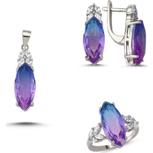 Silverlina Silver Zircon Stone Set