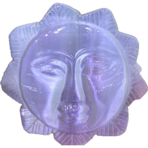 Natural Selenite Hand-Carved Gypsum Sun Healing Reiki Healing Degaussing Mineral Quartz Home Furnishings