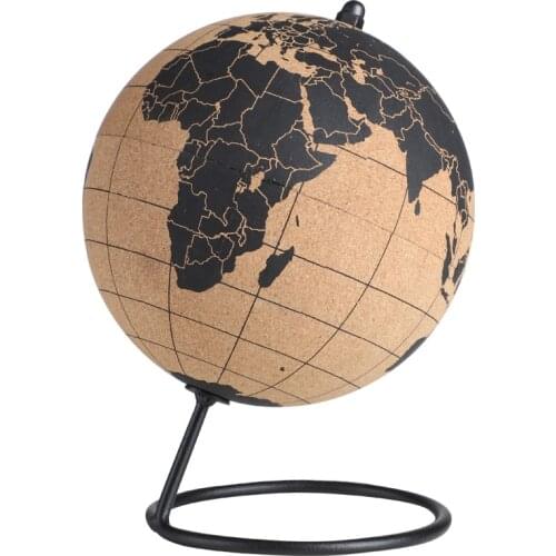 Nordic cork marker globe creative home ornaments study living room decoration