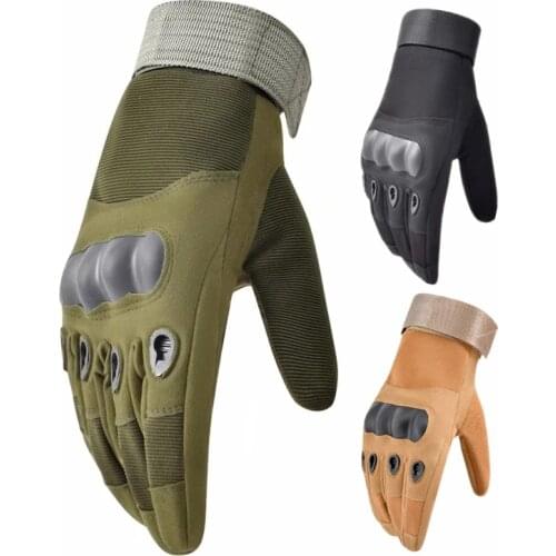 Army Tactical Military Gloves Men Outdoor Sports Full Finger Combat Gloves Anti-Slip Carbon Fiber Shell Mens Tactical Gloves
