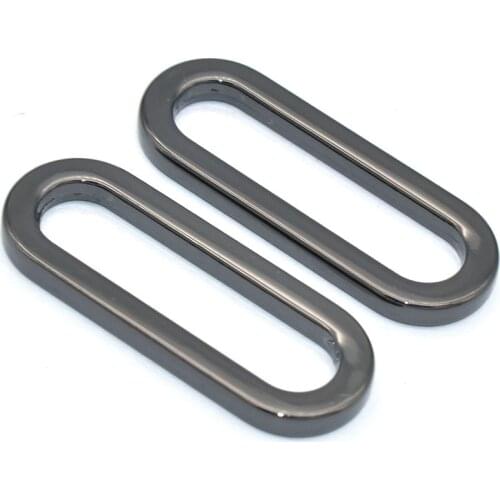 Flat Oval O Rings Buckle Slide Buckles - Strap Connector Rings Non Welded Oval Loop Rings Belt Buckle For Handbag Webbing