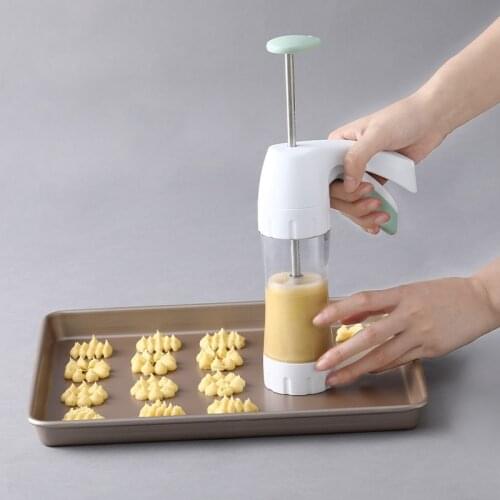 Manual Cookies Mold Gun DIY Pastry Syringe Extruder Nozzles Icing Piping Cream Muffin Biscuit Maker Machine Dessert Decoration