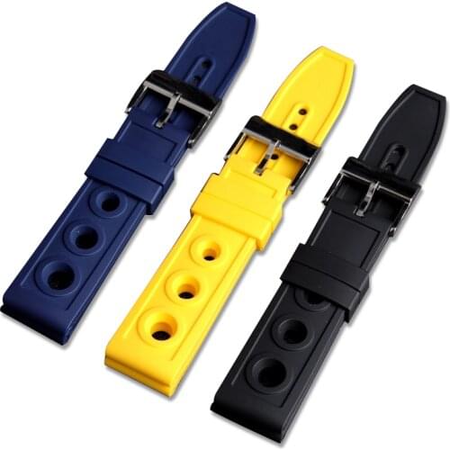 22MM 24MM Silicone Watch Band Fit For Breitling Watch