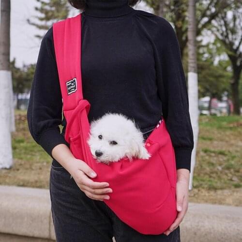 Outdoor Pet Bag Dog Bag Breathable Kitten Carrier Outdoor Travel Handbag Canvas Single Shoulder Bag Tote Shoulder Bag Breathable