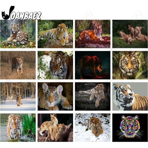 Ferocious Tiger Diamond Painting 5D Diy Wall Art Carnivore Round Diamond Inlaid Home Room Decoration Accessories Gift