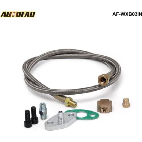 T3 T4 T3/T4 T04E T70 T66 T67 GT35 T3/60-1 GT45 Turbo Oil Feed Line 1/8 NPT 4AN AF-WXB03IN