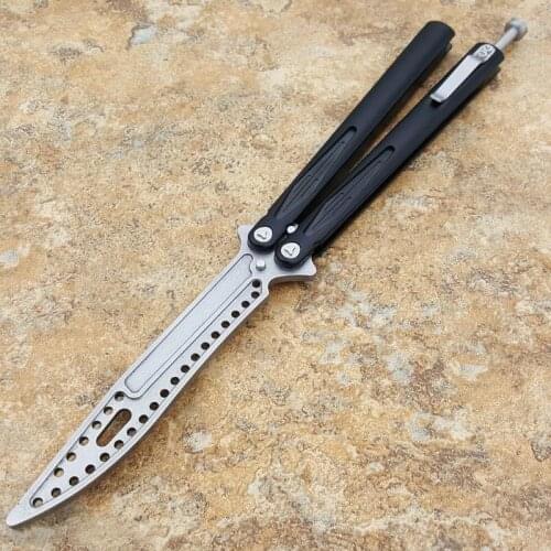 The One Mic Technology Aluminum Handle Particle Training Blade Not Sharp D2 Tactical Outdoor Camp And Hunt Tool Gift For Men