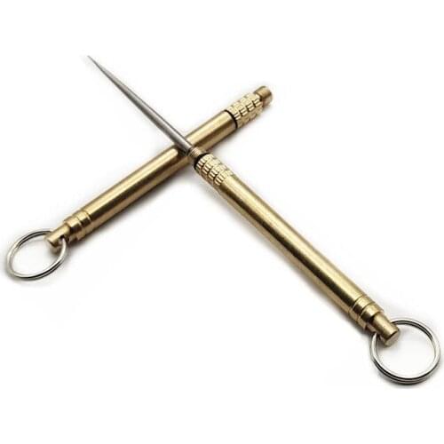 Titanium Outdoor Edc Portable Multifunctional Toothpick Bottle Fruit Fork Camping Tool Toothpick Tube Stronger Than Dental Floss