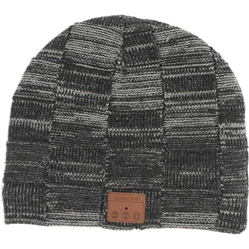 Bluetooth Knitted Beanie Warm Knitting Hat Stereo Headphones for Women Men