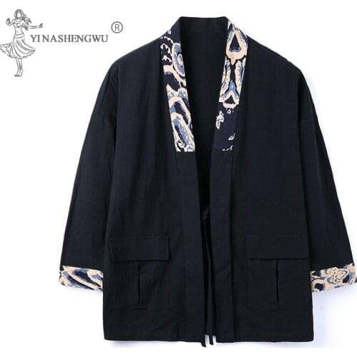 Women Harajuku Cardigan Japanese Kimono Print Loose Shirt Tops Casual Haori Man Kimonos Coat Yukata Traditional Japan Clothing