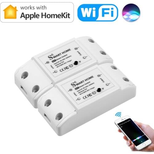 1/2/4Pcs Apple Homekit Smart Home WIFI Breaker Relay Switch Siri Voice Control Tuya Switch Work Amazon Alexa/Google Home IFTTT