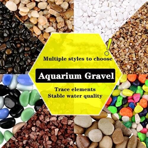 1Kg Aquarium Gravel River Rock - Natural Decor Polished Gravel Small Pebbles Mixed Color Stones for Aquariums Landscaping