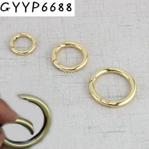 10pcs 100pcs Spring O Rings bag hook Snap Clasp Clip Trigger Spring Keyring Buckle Openable Keyring Leather bags accessories
