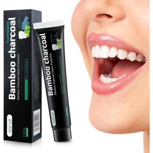 120g Activated Charcoal Whitening Toothpaste For Family Stains Maintain Oral Mild Toothpaste Bamboo Charcoal Remove Hygiene F7H3