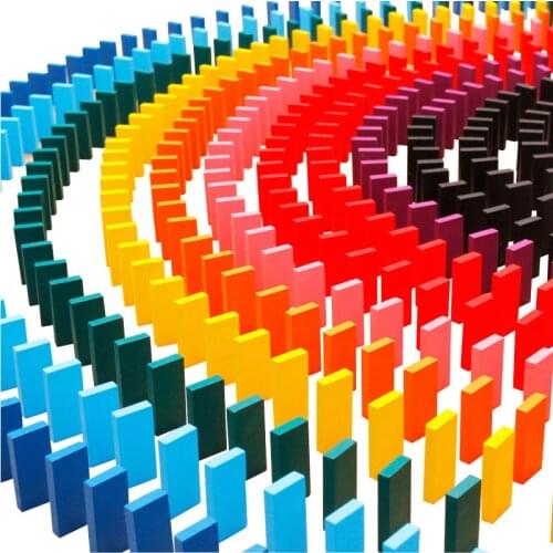 120PCS Wooden Tower Building Blocks Toy Rainbow Domino Stacker Board Game Folds High Montessori Educational Children Toys