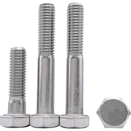 2Pcs 5/16-18 UNC Stainless Steel 316 Outer Hexagon Head Half Tooth Screws External Hex Fasten Screw Mechanical Bolts Bolt