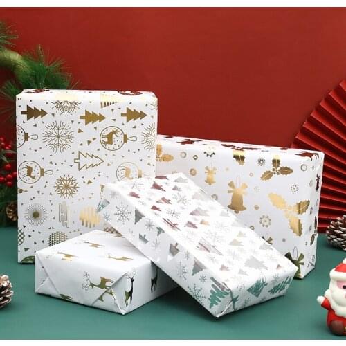 2021 Christmas Kfrat Wrapping Paper Wedding Green Decoration Gift Wrap Artware Kraft Packing Paper Vellum Paper Origami Paper