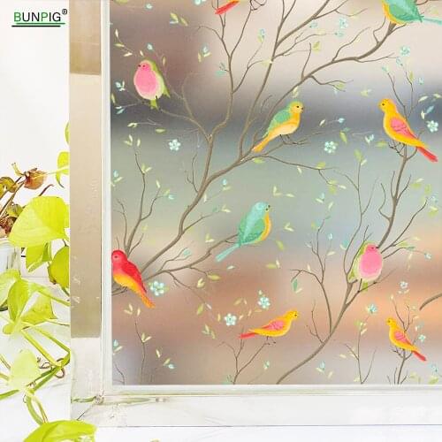 3D Matte Window Film Privacy Decorative Static Cling Adhesive Glass Film Anti UV Removable Frosted Window Sticker for Home