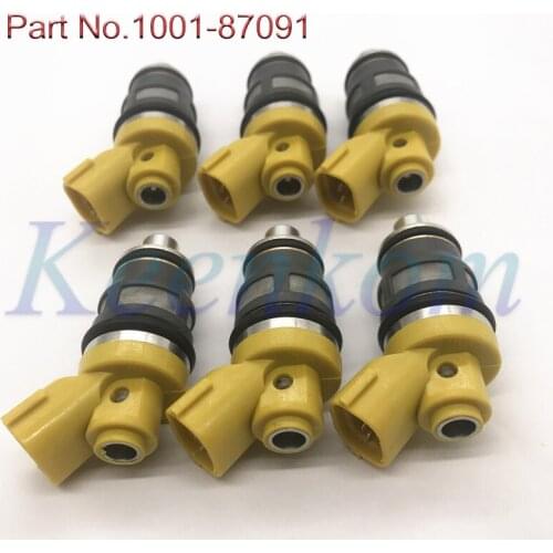 6PCS New Fuel Injector 1001-87091 100187091 650cc For TOYOTA SUPRA JZA70 1JZGTE 1JZJZA80 2JZGTE 2JZ SIDE FEED Engine Nozzle