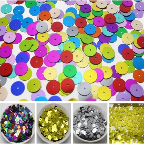 60Gram 5mm 6mm 8mm 10mm 12mm Flat Round Loose Sequins Paillettes sewing Wedding