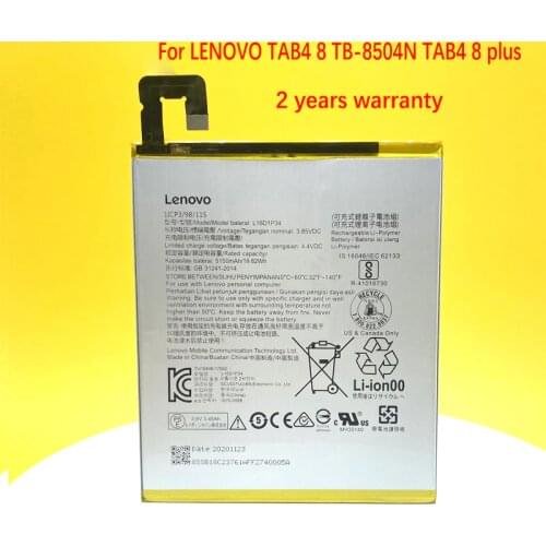 New Original 4850mAh L16D1P34 Battery For LENOVO TAB4 8 TB-8504N TAB4 8 plus Phone In Stock