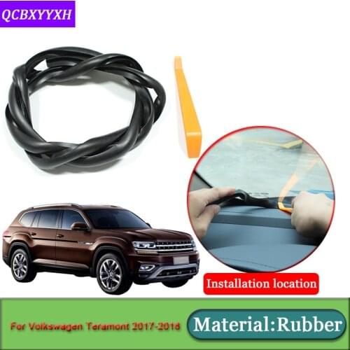 Car-styling Fit For Volkswagen Atlas Teramont 2017-2018 Anti-Noise Soundproof Dustproof Car Dashboard Windshield Sealing Strips